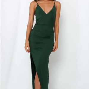 Hello molly dark green maxi dress